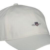 GANT Herren / Unisex Cap - SHIELD COTTON TWILL CAP, Käppi, Logo, Cotton, uni Weiß