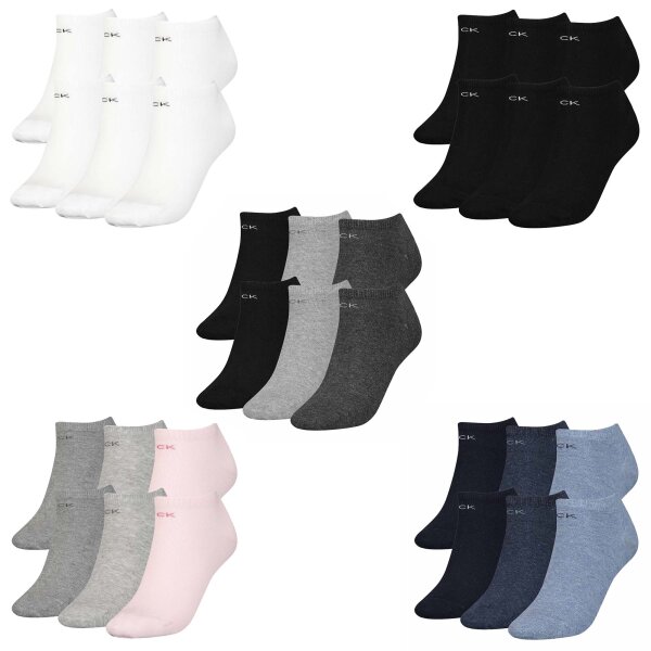 Calvin Klein Damen Sneaker Socken, 6er Pack - Kurzsocken, One Size