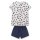 Sanetta Mädchen Schlafanzug - Teens, kurz, Shorty, Baumwolle Blau/Beige 140