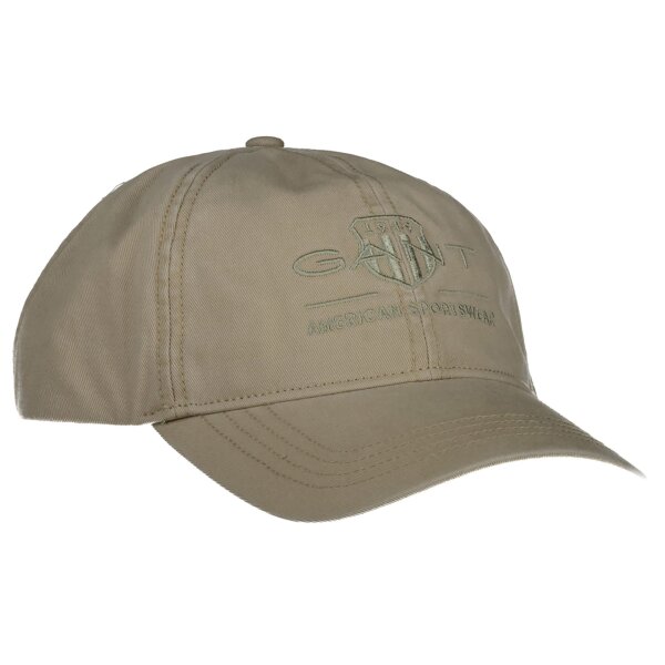 GANT mens cap - TONAL ARCHIVE SHIELD CAP, cap, logo, cotton, plain Beige