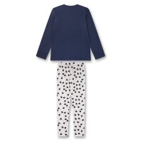 Sanetta Mädchen Schlafanzug - Teens, lang, Baumwolle Blau/Beige 140