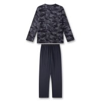 Sanetta Jungen Schlafanzug - Teens, lang, Nachtwäsche, Pyjama,  Baumwolle Schwarz/Grau 188
