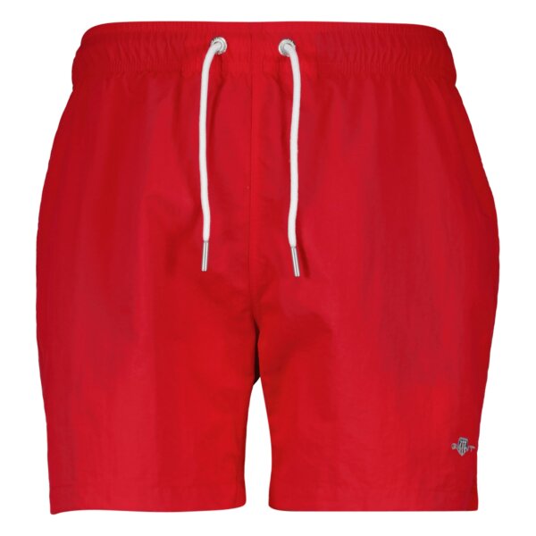 GANT Herren Badeshorts - SWIM SHORTS, Badehose, Mesheinsatz, einfarbig Rot XL