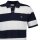GANT mens polo shirt – BLOCK STRIPE POLO, short-sleeved, button placket, logo, striped Blue (Evening Blue) M (Medium)