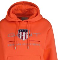 GANT ladies hoodie - ARCHIVE SHIELD HOODIE, sweatshirt, hood, logo, uni Orange-red XL (X-Large)