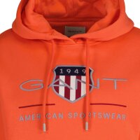 GANT ladies hoodie - ARCHIVE SHIELD HOODIE, sweatshirt, hood, logo, uni Orange-red XL (X-Large)