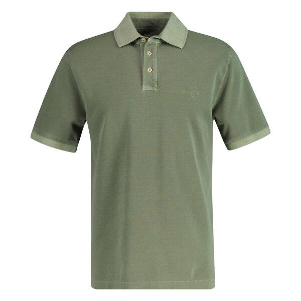 GANT mens polo shirt, washed-out effect – SUNFADED POLO, Washer, short-sleeved, button placket Green 4XL (XXXX-Large)