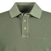 GANT Herren Poloshirt, ausgewaschen - SUNFADED POLO, Washer, Kurzarm, Knopfleiste Grün 4XL