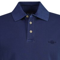 GANT Herren Poloshirt, ausgewaschen - SUNFADED POLO, Washer, Kurzarm, Knopfleiste Dunkelblau M