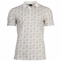 JOOP! Herren Poloshirt - Pierro, Polokragen, Baumwollmischung, Allover-Muster Beige M