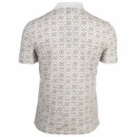 JOOP! Mens Polo shirt – Pierro, polo collar, cotton blend, all-over pattern Beige M (Medium)