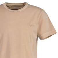 GANT Herren T-Shirt, ausgewaschen - SUNFADED T-SHIRT, Washer, Kurzarm, Rundhals Beige M