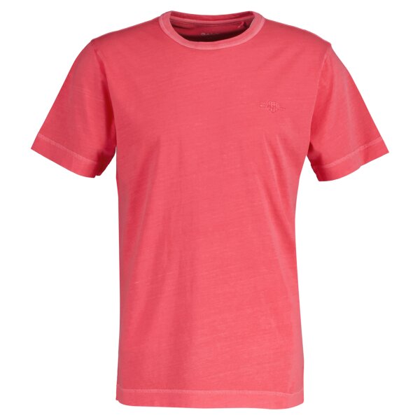 GANT mens T-shirt, washed out - SUNFADED T-SHIRT, Washer, short sleeve, round neck Red 2XL (XX-Large)