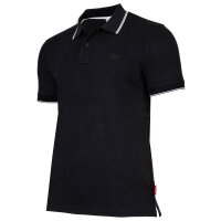 JOOP! JEANS Herren Poloshirt - Agnello, Polokragen, Streifen-Details, Baumwollmischung Schwarz S