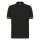 JOOP! JEANS mens polo shirt - Amare, polo collar, stripe details, cotton blend Black S (Small)