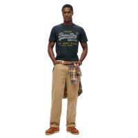 Superdry Herren T-Shirt - VI Heritage Relaxed Tee , T-Shirt, Baumwolle, Rundhals, Logo, einfarbig Dunkelblau S