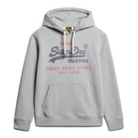 Superdry Herren Hoodie - Vl Heritage Relaxed Hood , Logo, einfarbig Grau M
