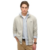 Superdry Mens Sweat Jacket - Essential Logo Track Top, stand-up collar, logo Grey S (Small)