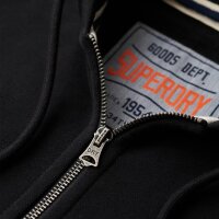 Superdry mens sweat jacket - Essential Logo Zip Hoodie, hooded, single-coloured Black S (Small)
