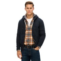 Superdry Herren Sweatjacke - Essential Logo Zip Hoodie, Kapuze, einfarbig Dunkelblau S