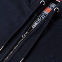 Superdry Herren Sweatjacke - Essential Logo Zip Hoodie, Kapuze, einfarbig Dunkelblau S