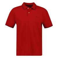 GANT mens polo shirt - TIPPING PIQUE RUGGER, short sleeves, button placket, logo, plain Red (Ruby Red) 2XL (XX-Large)