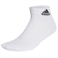 adidas Unisex Quarter Socks, 6-pack - Cushioned Sportswear Ankle, logo, padded, solid color Black/Grey/White 37-39
