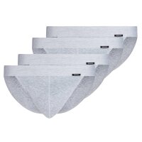 SKINY mens thong briefs, 4-pack - Cotton Retro, pants, fine rib, cotton Grey 2XL (XX-Large)