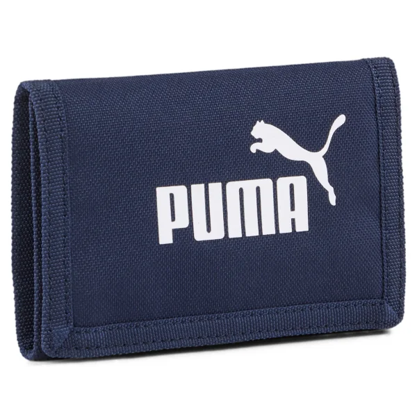 PUMA Unisex Geldbörse - Phase Wallet, Geldbeutel, Logo, einfarbig, 8x13x2 (HxBxT) Dunkelblau