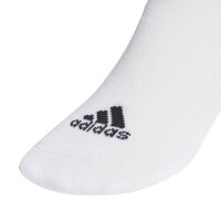 adidas Unisex Quarter Socks, 3-pack - 3-Stripes Cushioned Sportswear Mid-Cut Socks, logo, stripes, padded White 46-48