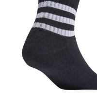 adidas Unisex Quarter Socks, 3-pack - 3-Stripes Cushioned Sportswear Mid-Cut Socks, logo, stripes, padded Black 37-39
