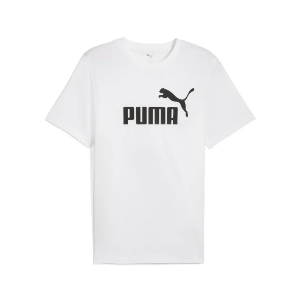 PUMA Herren T-Shirt - ESS No.1 Logo Tee, Rundhals, Kurzarm, uni Weiß L