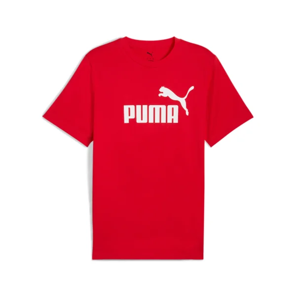 PUMA Mens T-Shirt - ESS No. 1 Logo Tee, round neck, short sleeve, uni Red 4XL (4X-Large)