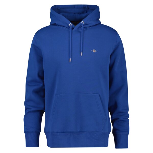 GANT Herren Hoodie - REGULAR SHIELD HOODIE, Kapuzen-Sweatshirt, Baumwoll-Mix Blau (Rich Blue) XL