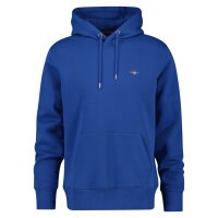 GANT Herren Hoodie - REGULAR SHIELD HOODIE, Kapuzen-Sweatshirt, Baumwoll-Mix Blau (Rich Blue) XL