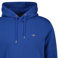 GANT Mens Hoodie - REGULAR SHIELD HOODIE, hooded sweatshirt, cotton mix Blue (Rich Blue) XL (X-Large)