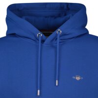 GANT Mens Hoodie - REGULAR SHIELD HOODIE, hooded sweatshirt, cotton mix Blue (Rich Blue) XL (X-Large)