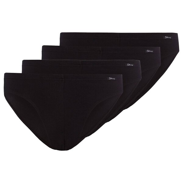 SKINY Herren Slips 4er Pack - Brasil Briefs, Unterwäsche Set, Cotton Stretch Schwarz S