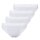 SKINY Damen Rio Slip, 4er Pack - Unterwäsche, Unterhose, Baumwolle, Logobund, Feinripp, einfarbig Weiß 42