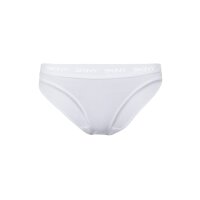 SKINY Damen Rio Slip, 4er Pack - Unterwäsche, Unterhose, Baumwolle, Logobund, Feinripp, einfarbig Schwarz/Weiß 38