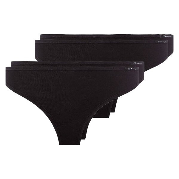 SKINY ladies thong, pack of 4 - Thong, Cotton Stretch, Basic