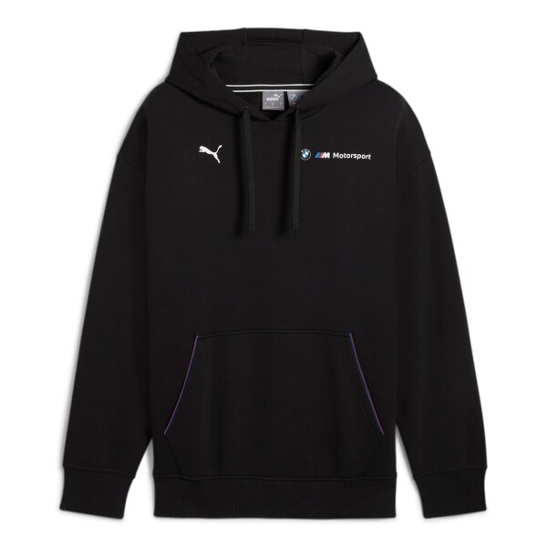 PUMA Mens Hoodie - BMW ESS+ Hoodie Fleece, Motorsport, Logo, Single-coloured Black L (Large)