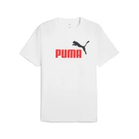 PUMA Mens T-Shirt - ESS 2 Colour No. 1 Logo Tee, round neck, short sleeve, uni White M (Medium)