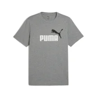 PUMA Herren T-Shirt -  ESS 2 Color No. 1 Logo Tee, Rundhals, Kurzarm, uni Grau S