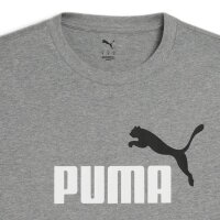 PUMA Mens T-Shirt - ESS 2 Colour No. 1 Logo Tee, round neck, short sleeve, uni Grey S (Small)