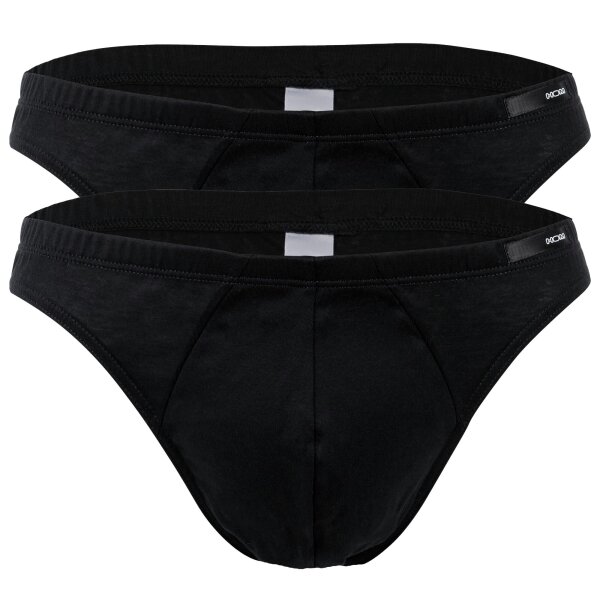 HOM Mens Comfort Micro Brief 2-pack - briefs, underwear, cotton, plain Black L (Large)