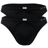 HOM Herren Comfort Micro Brief 2er Pack - Slip, Unterwäsche, Baumwolle, einfarbig Schwarz L