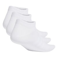 adidas Unisex Sneaker Socks, 3-pack - Thin and Light Sportswear Low Cut Socks, logo, solid color White 46-48