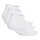 adidas Unisex Sneakersocken, 3er Pack - Thin and Light Sportswear Low Cut Socks, Logo, einfarbig Weiß 46-48