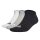 adidas Unisex Sneaker Socks, 3-pack - Thin and Light Sportswear Low Cut Socks, logo, solid color Black/Grey/White 37-39